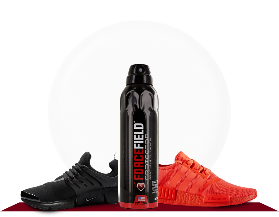 Forcefield Bottle With Nike Air Presto All Black And - Forcefield Protector Waterproof And Stain Resistant (900x700), Png Download