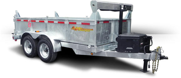 Hd Dump Trailers - N And N Dump Trailer (595x301), Png Download