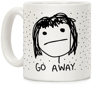 Go Away Coffee Mug - Mug Png (484x484), Png Download