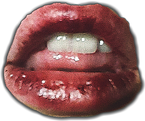 Mouth Bloodymouth Teeth Lips Tounge - Tongue (486x406), Png Download