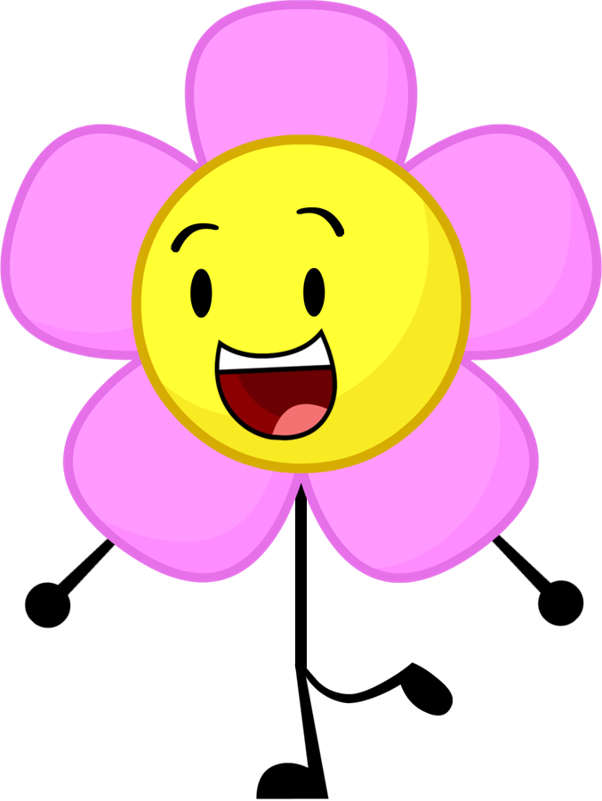 Cartoon Tounge - Battle For Dream Island Flower (677x900), Png Download