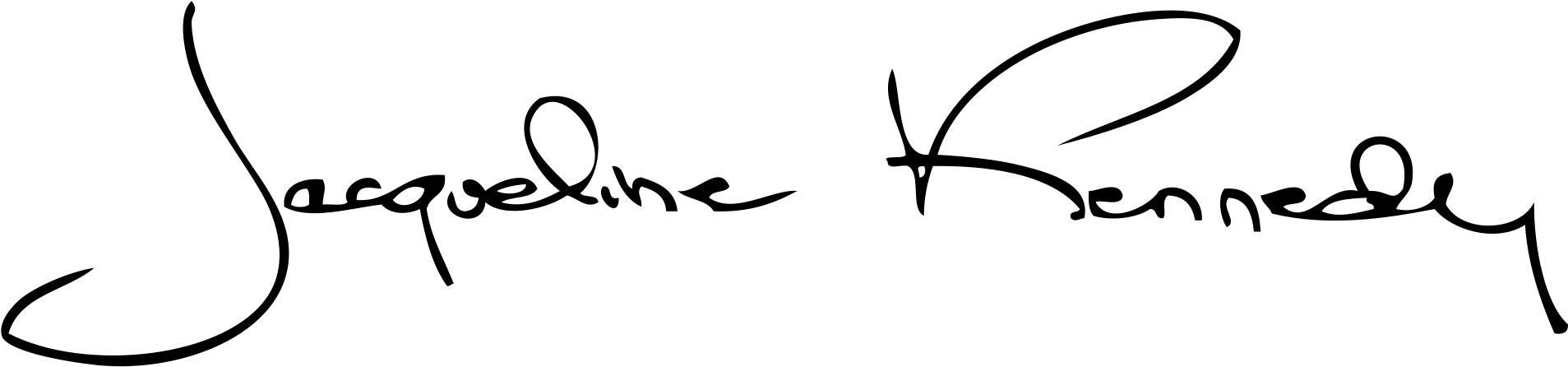 Jacqueline Kennedy Signature (2000x553), Png Download