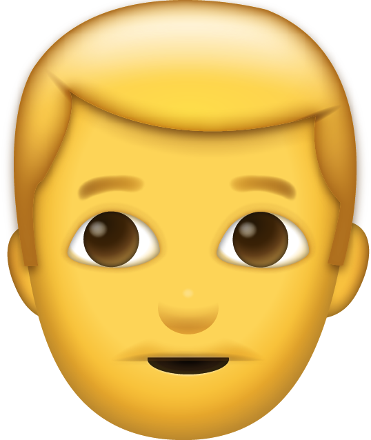 Download Ai File - Emoji Man (538x638), Png Download