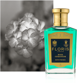 Geranium Rose Bath Essence - Floris Rose Geranium Bath Essence 50ml (550x355), Png Download