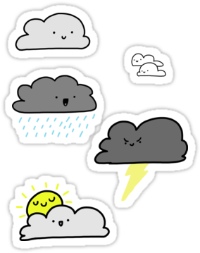 Stickers Are Available Individually On Request • Also - Clouds Sticker Redbubble (375x360), Png Download