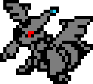 Zekrom - Zekrom Pixel Art Transparent (380x320), Png Download