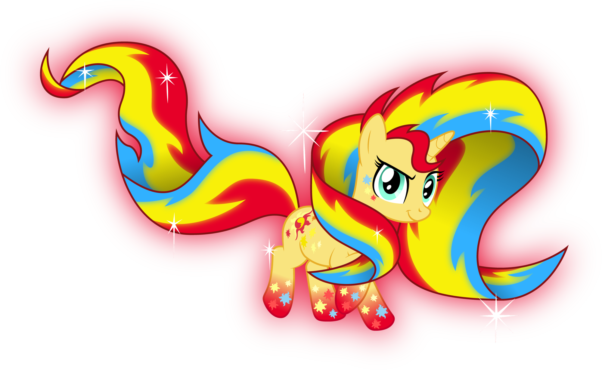 Image Sunset Shimmer Rainbow Power By Zekrom 9png My - Mane 6 Rainbow Power (2000x1230), Png Download