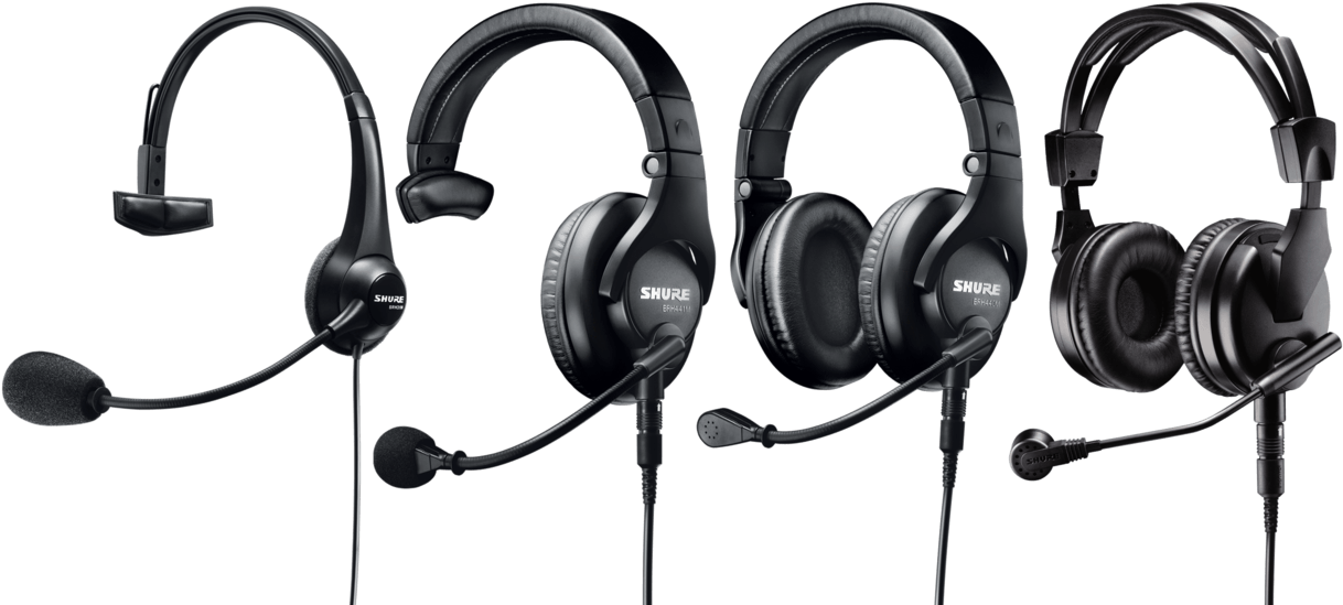 Shure Brh440m Broadcast Full-size Headset - Cardioid (1920x640), Png Download