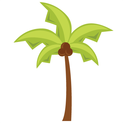 Beach Icons Palm Tree Svg Cuts Scrapbook Cut File Cute - Computer File (432x432), Png Download