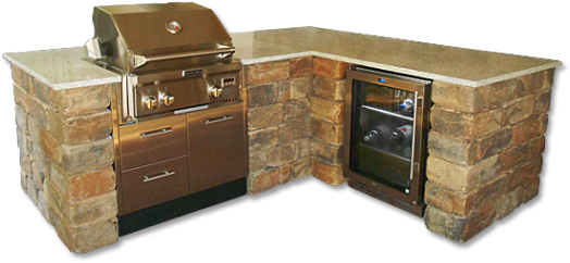 Modular Kitchen Of Stones (570x257), Png Download