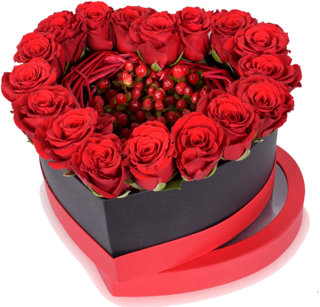 Open Heart -roses N Berries - Rose N Alphabet Images In Heart (640x648), Png Download