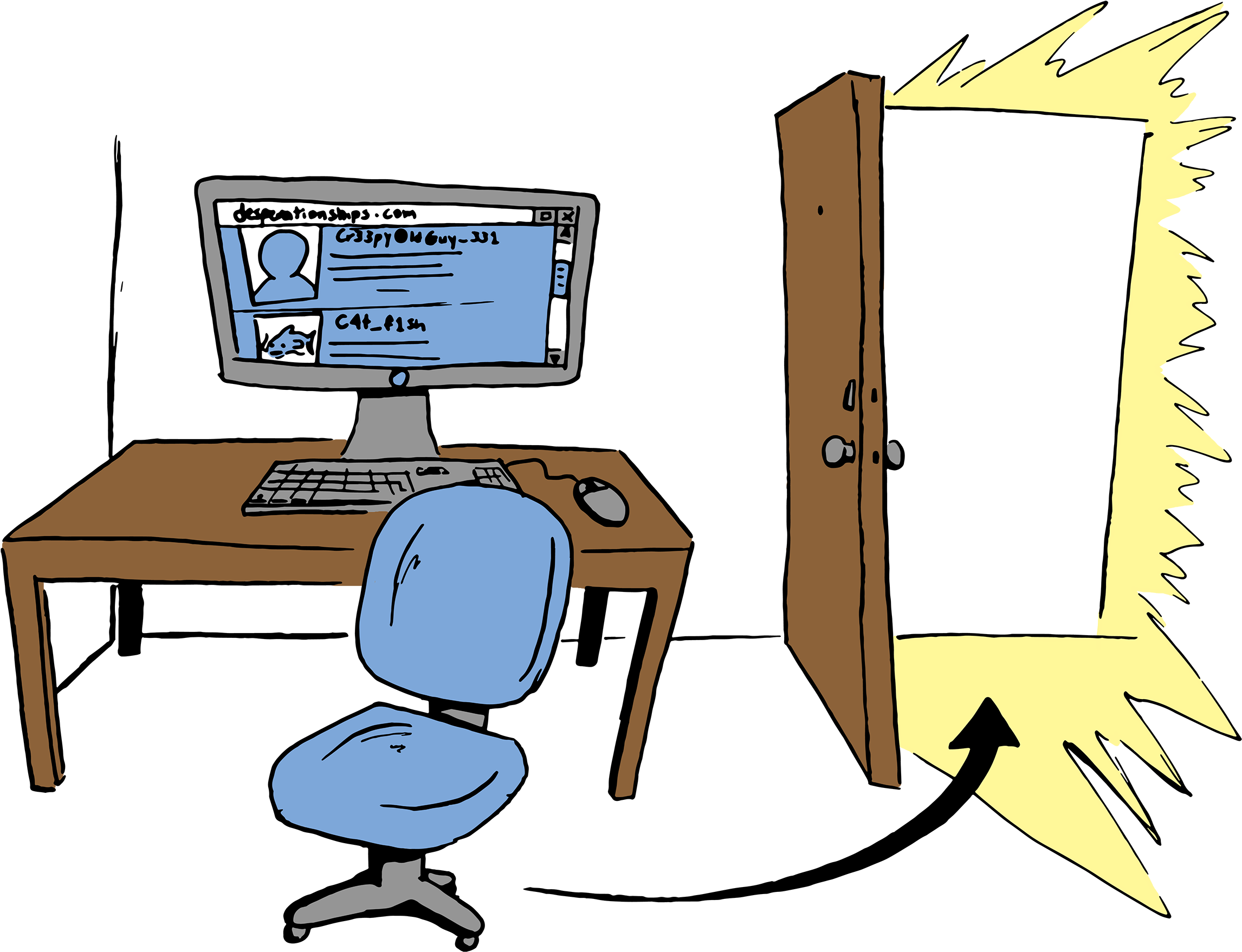 Online Dating Dumb - Cartoon (2435x1800), Png Download