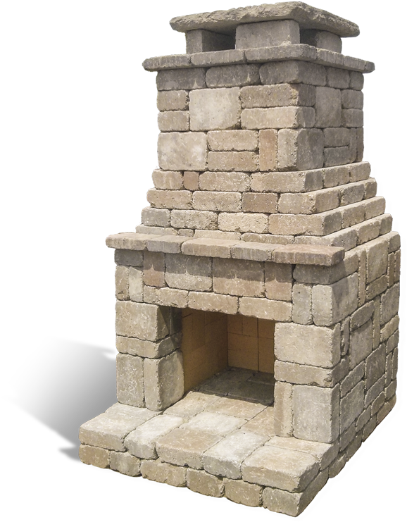 Fremont Outdoor Fireplace Kit - Fireplace (600x800), Png Download