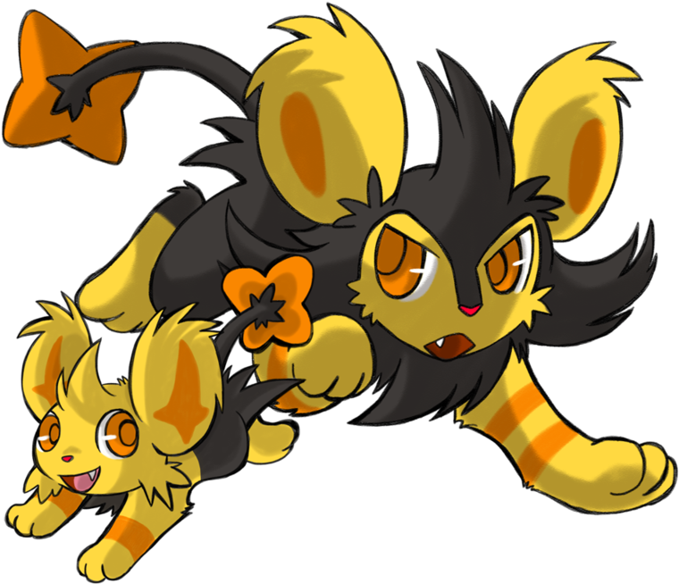 Yo Shiny Luxio And Shinx By Softmonkeychains On Deviantart - Luxio (800x662), Png Download