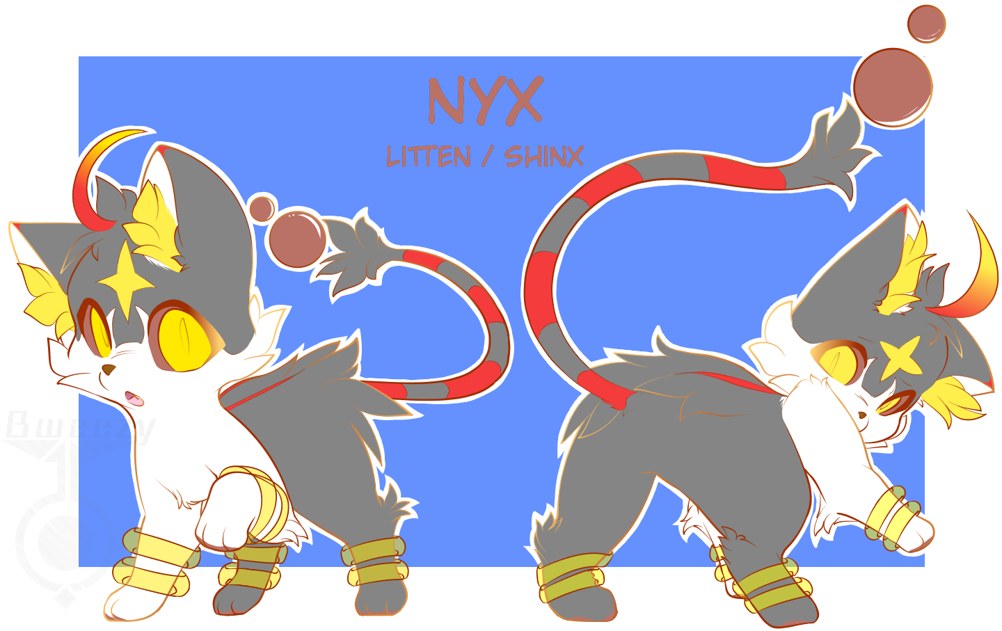 Nyx The Litten/shinx Hybrid - Cartoon (1462x962), Png Download