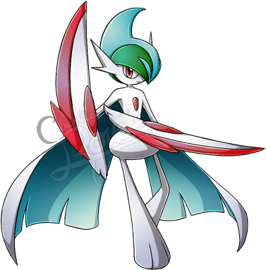 [pokemon] Mega Gallade By Chemicarouge - Pokemon Mega Gallade (380x390), Png Download