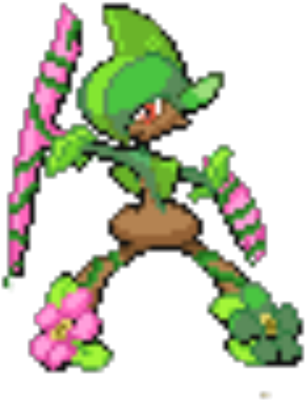 Floral Gallade - Gallade Sprite (420x420), Png Download