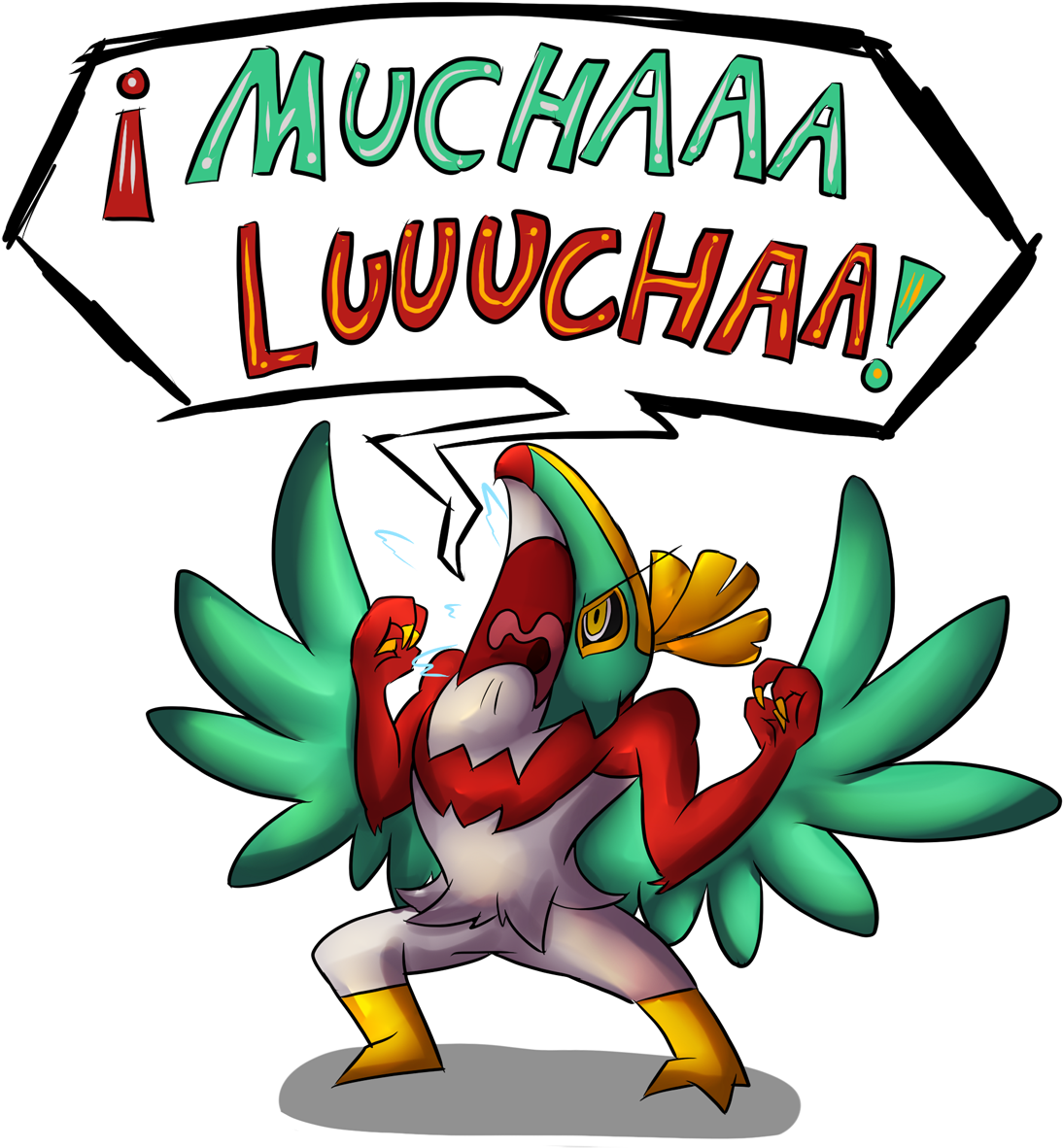 Muchaaa Pokémon X And Y Pokémon Heartgold And Soulsilver - Mucha Hawlucha (1200x1233), Png Download