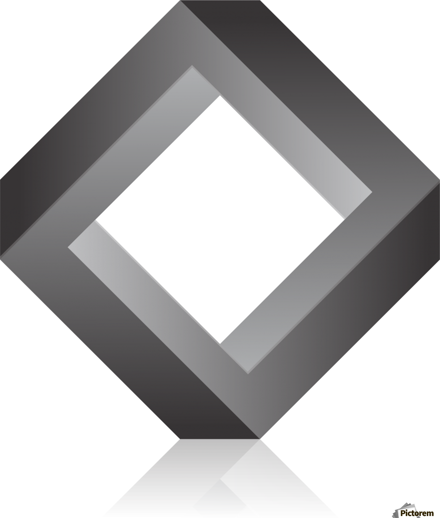 3d Geometric Square Print - 3d Square Png (900x1061), Png Download