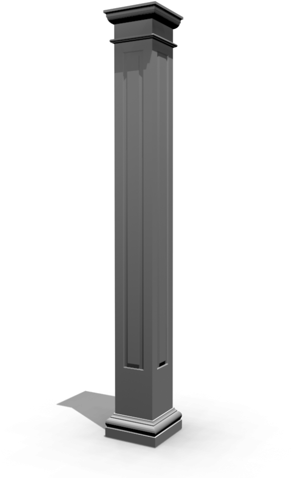 Square Column With Panels - Column (1000x1000), Png Download