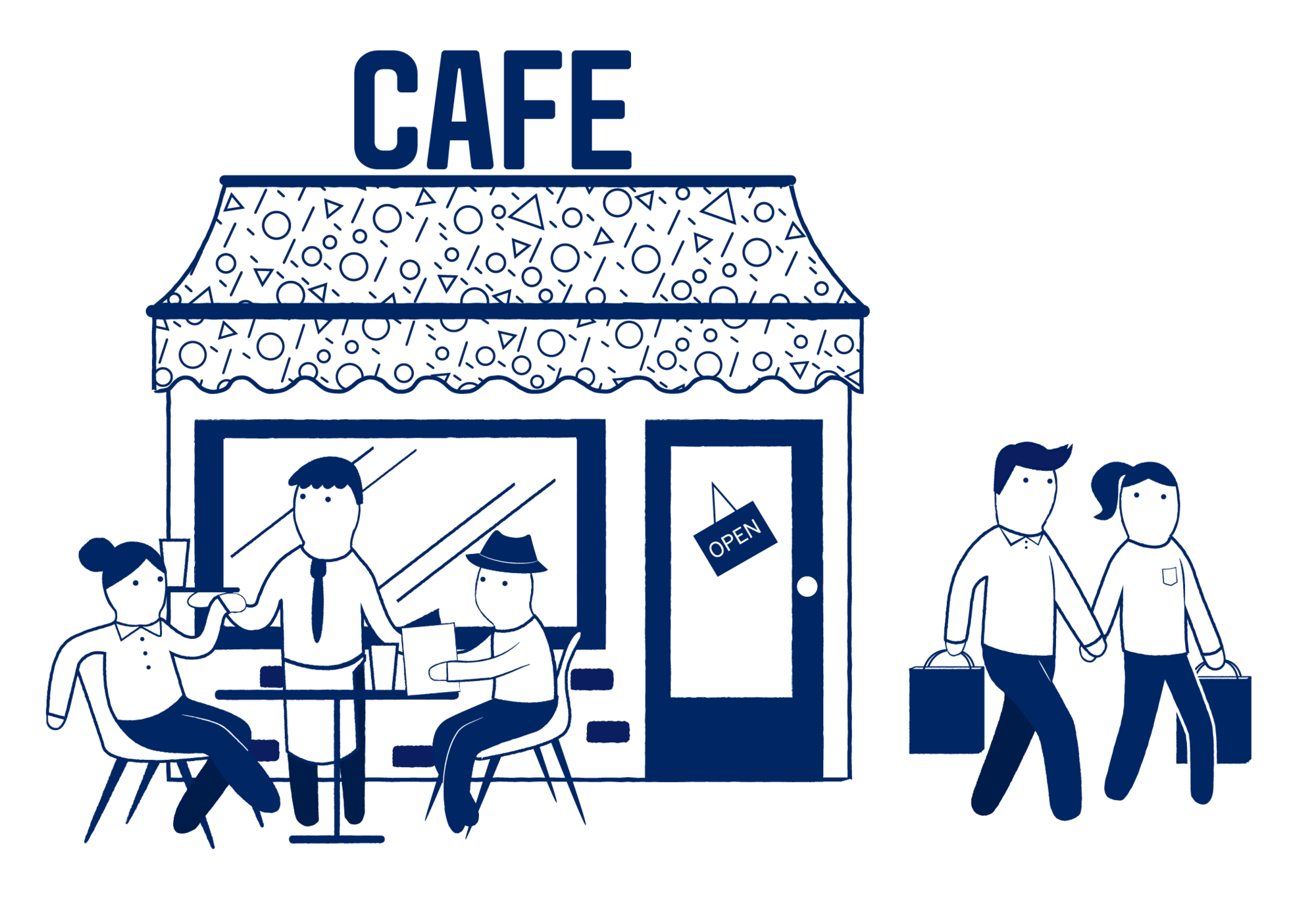 Why We Celebrate Our Places On Small Business Saturday - Cartoon (2000x1368), Png Download