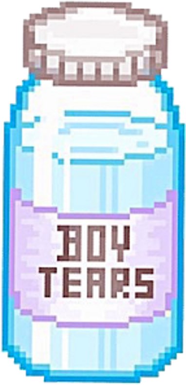 Clipart Freeuse Download Bottle Boy Boytears Pixelart - Pastel Goth Transparent Stickers (1024x1024), Png Download