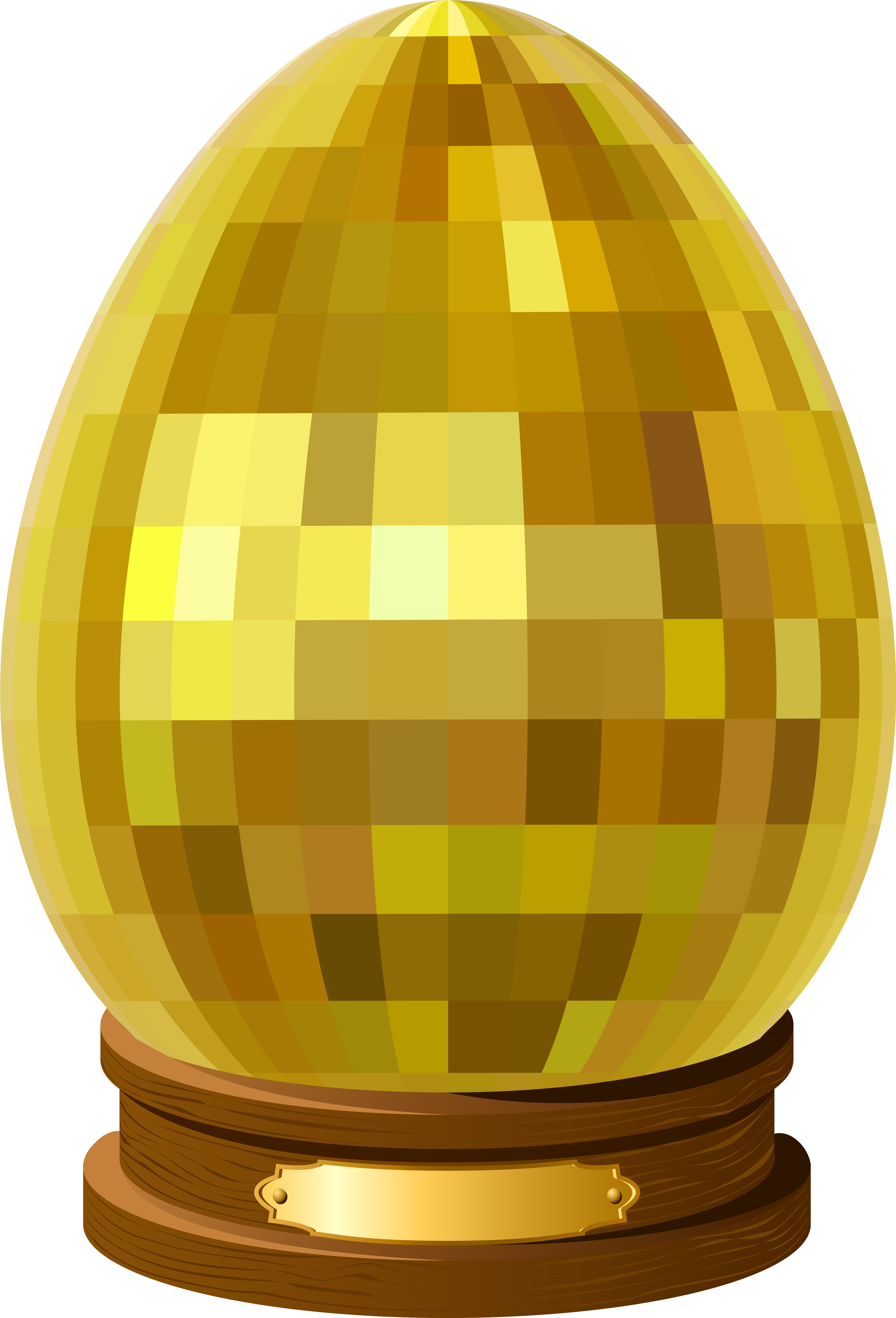 Big Golden Easter Egg On A White Background Stock Illustration - Golden Statue Clipart (4740x6904), Png Download