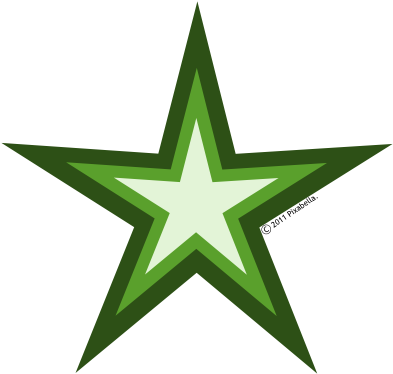 Vector Transparent Download Image Of Star Border Clip - Green Shooting Star Clip Art (400x385), Png Download