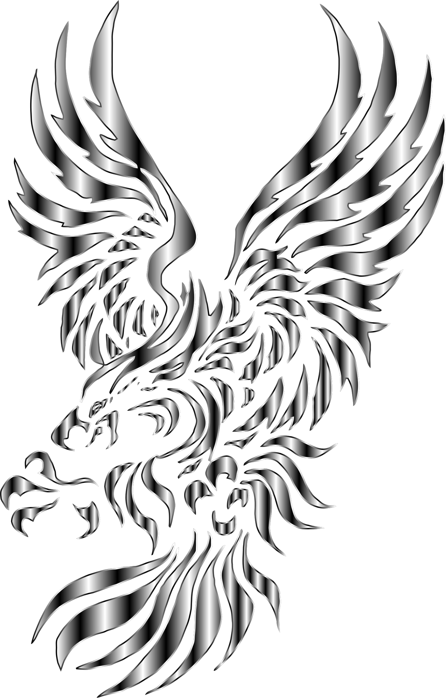 Eagle - Tribal Eagle (1498x2342), Png Download