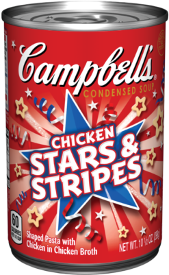 Chicken, Stars, And Stripes Soup - Campbells Condensed Soup, Chicken Noodle - 22.4 Oz (400x400), Png Download