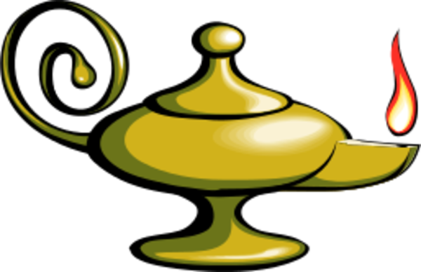 Lamps Clipart Gene - Aladdin Lamp (600x388), Png Download