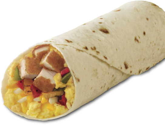 500 People Ordered This Item - Chick Fil A Breakfast Burrito (555x416), Png Download