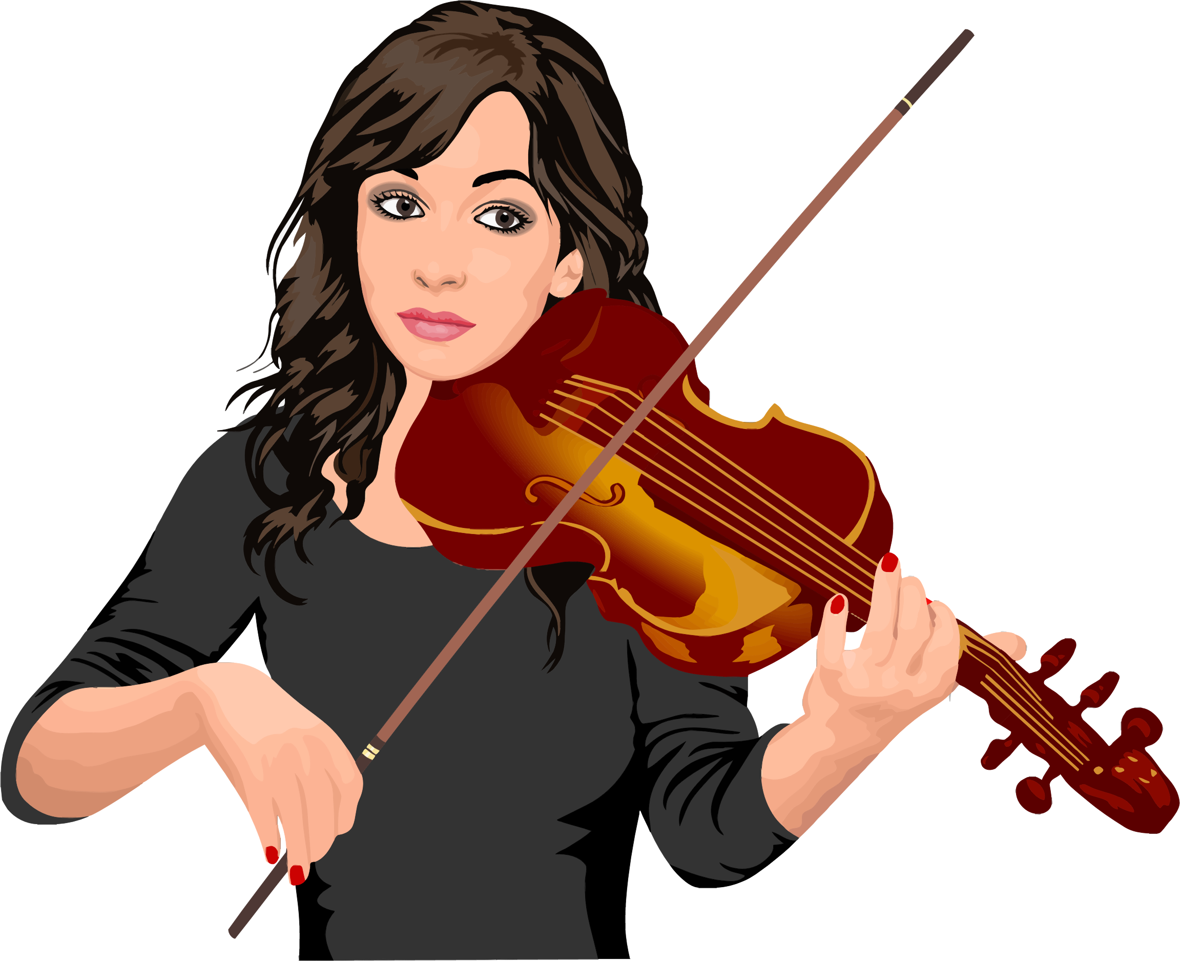 Clipart Resolution 2303*1875 - Playing Violin Clipart (2303x1875), Png Download