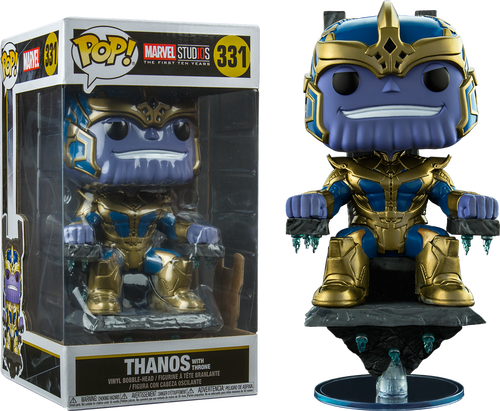 The First Ten Years - Thanos On Throne Funko Pop (500x411), Png Download