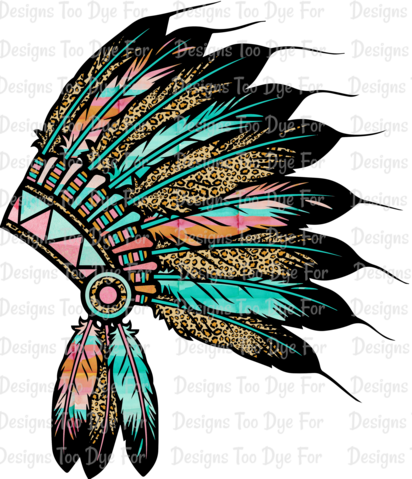 Leopard Watercolor Headress - Corris Peter : Browning In Buckskin By Peter Corris (412x479), Png Download