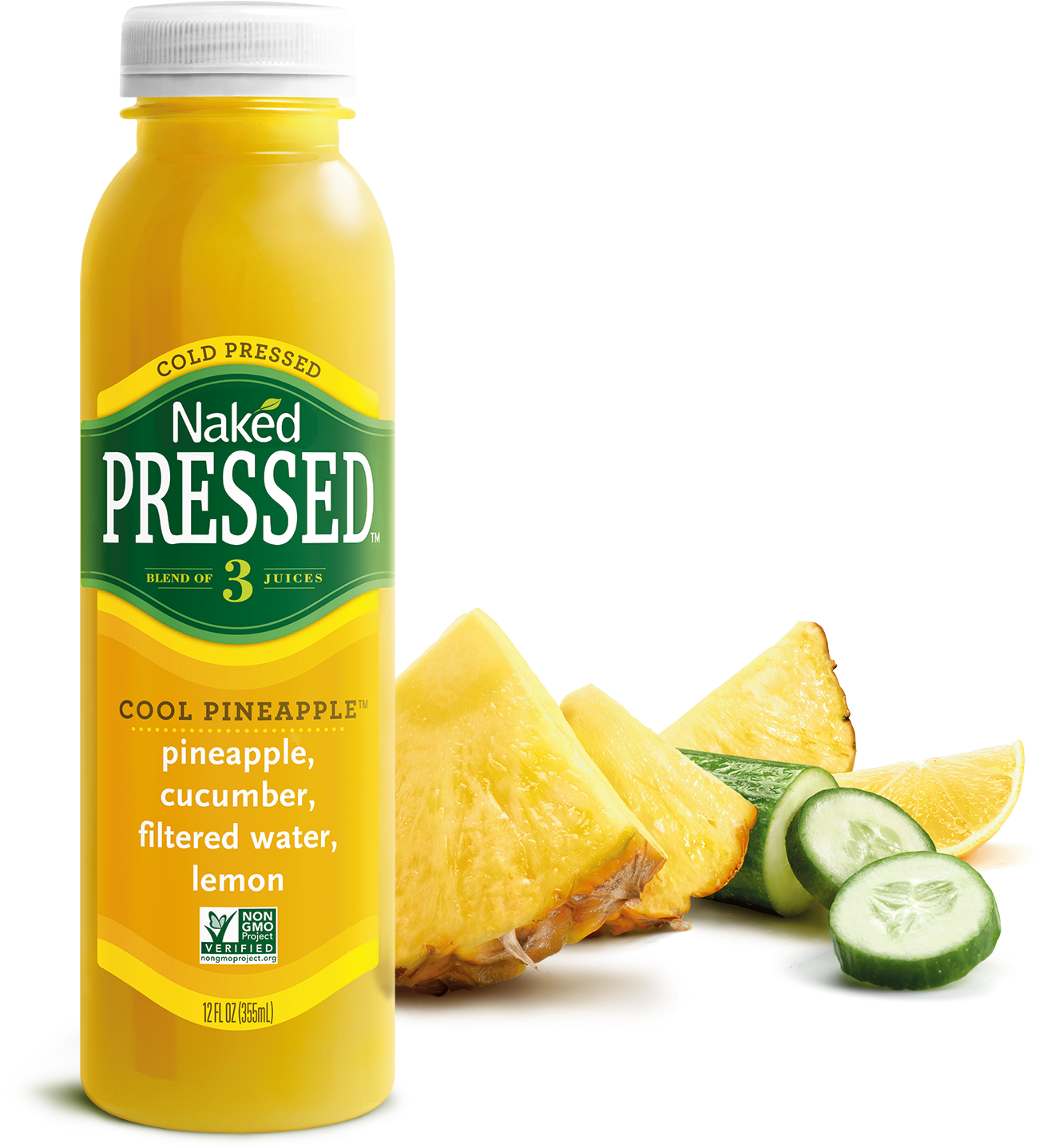 Cool-pineapple - Naked Pressed Juice Pineapple (1600x1600), Png Download