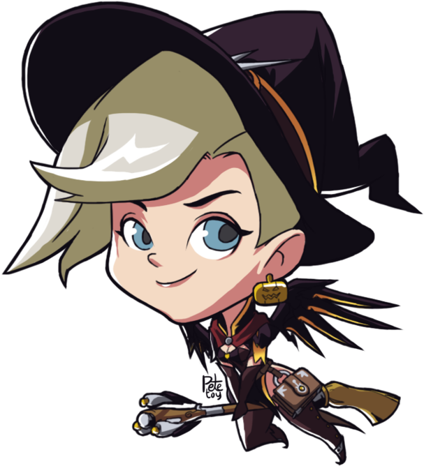 Witch Mercy Alternate Cute Spray By Petetoy On Deviantart - Overwatch Mercy Cute Spray (894x894), Png Download