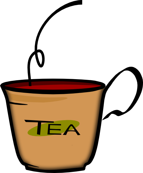 Tea Cup Clipart Milk Tea - Tea Clipart (498x599), Png Download