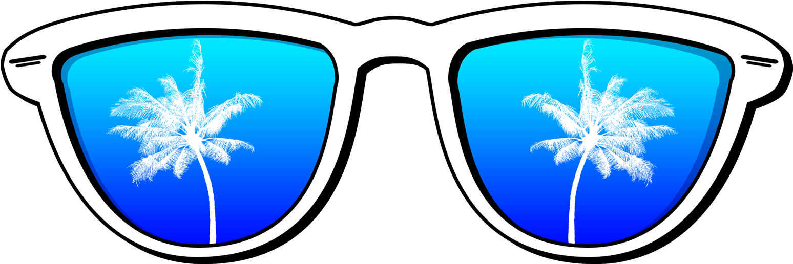 Sunglasses Transprent Free Download Glasses Cartoon - Cartoon Sunglasses (1609x545), Png Download