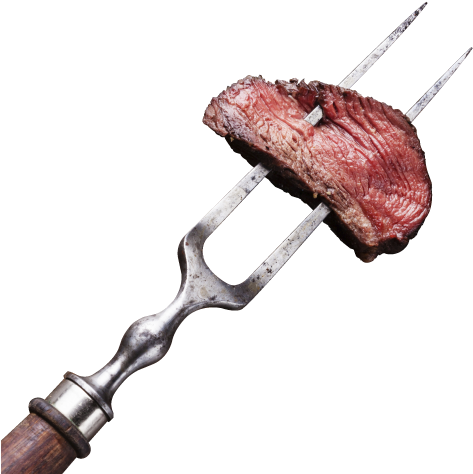 Steak On Fork Png (500x500), Png Download