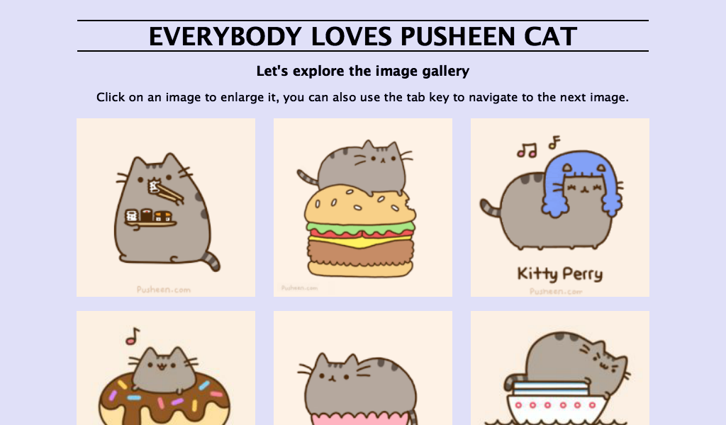Pusheen The Cat (1024x600), Png Download