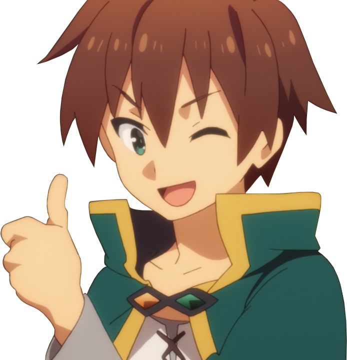 Anime Clipart Thumbs Up - Konosuba Kazuma Thumbs Up (694x720), Png Download
