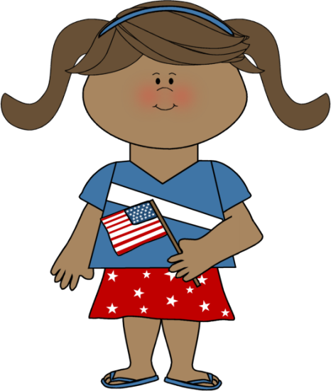 Patriotic Girl Clip Art - 1st Grade Social Studies Writing (466x550), Png Download