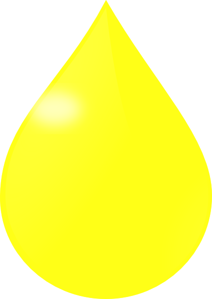 Yellow Drop Clip Art At Clkercom Vector Online Royalty - Yellow Raindrop Clipart (426x599), Png Download