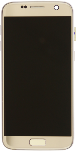 Galaxys7 Touchscreen Frame Smallparts Gold Front1 - Samsung Galaxy Sol 2 (640x640), Png Download