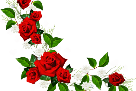 Flowers Near Me Crown Clipart The Are - Red Flower Borders Png (450x300), Png Download