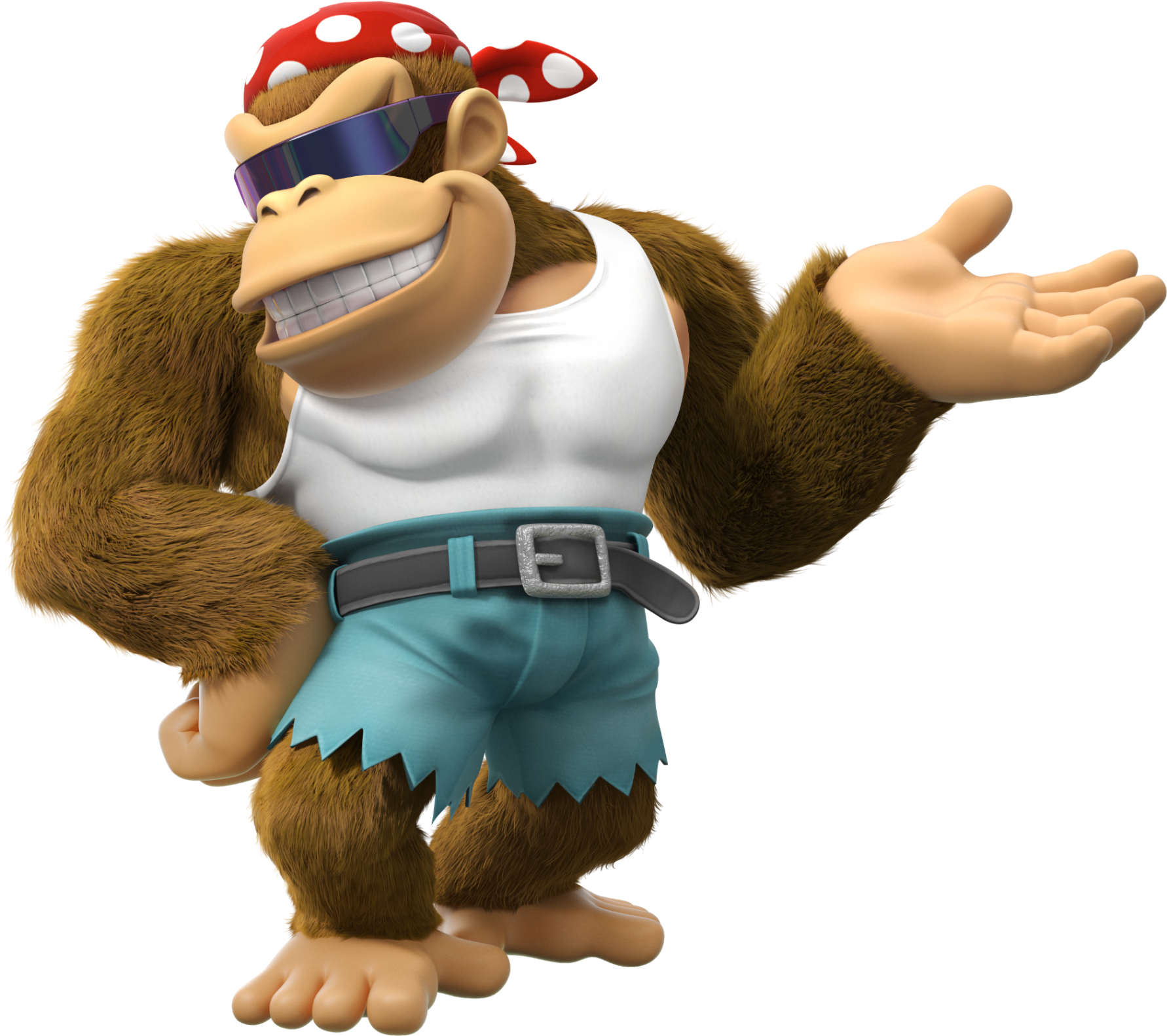 Funky Kong Artwork - Funky Kong Donkey Kong (1153x1024), Png Download