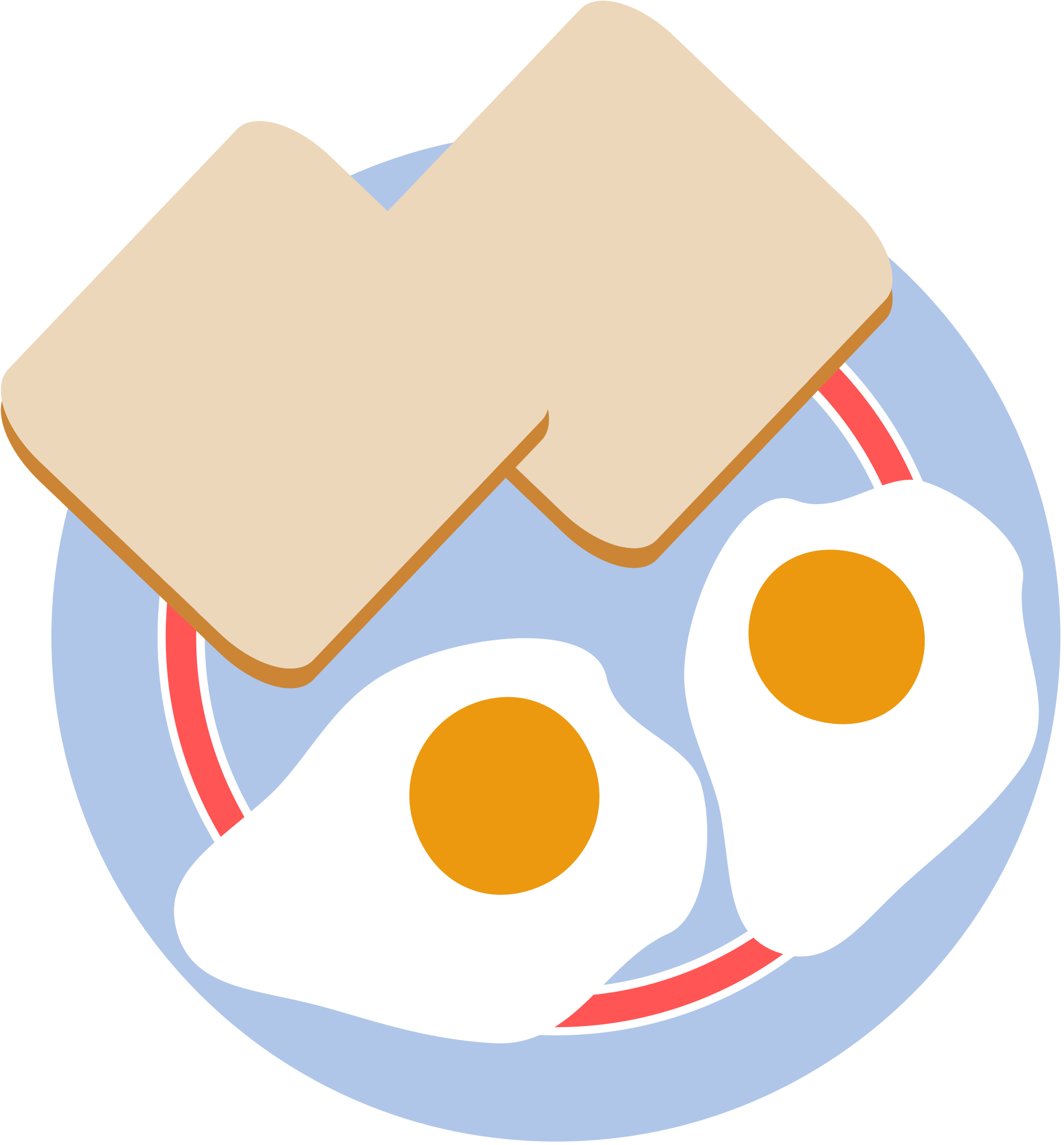 Breakfast Clipart - Eggs And Toast Clipart (743x800), Png Download