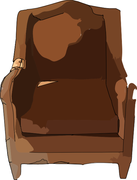 Sofa Clipart Old Couch - Old Chair Clipart (456x598), Png Download