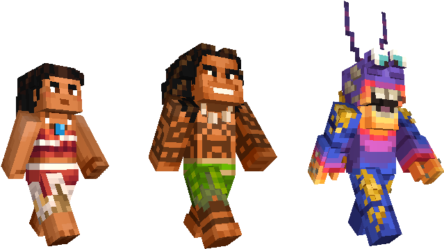 Alfredo Skin Suggestion Moana Skin Pack - Minecraft Moana Skin Pack (748x421), Png Download
